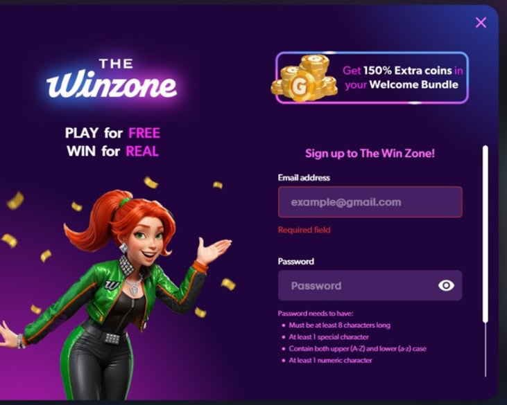 The Win Zone Register