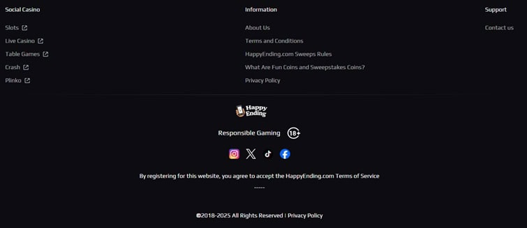 HappyEnding Footer