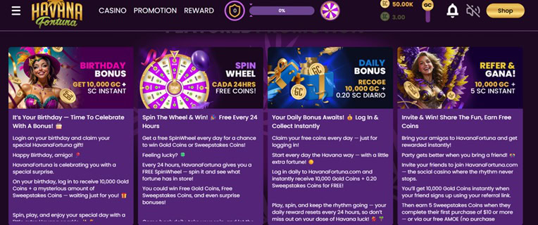 Havana Fortuna Promos