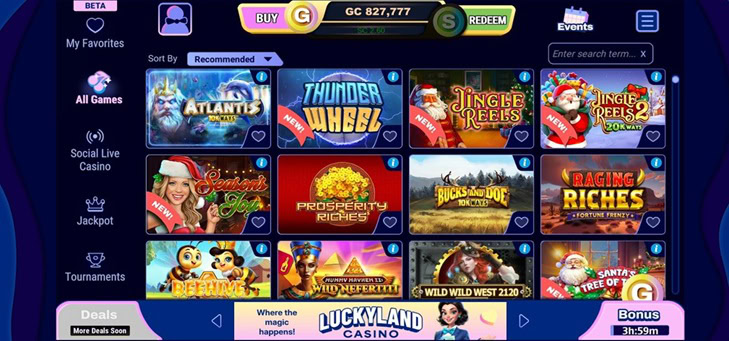 LuckyLand Casino Games