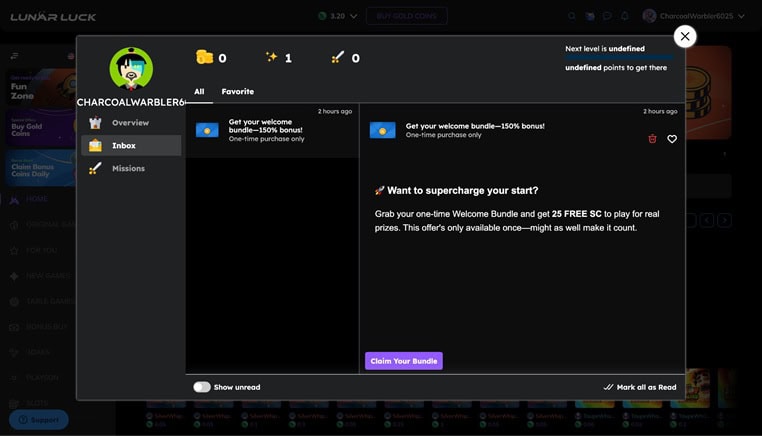 Lunar Luck Deposit Bonus