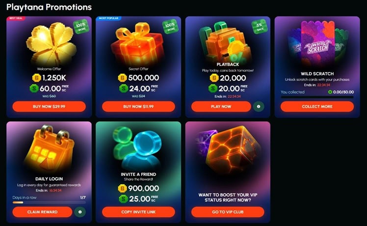 Playtana Bonuses