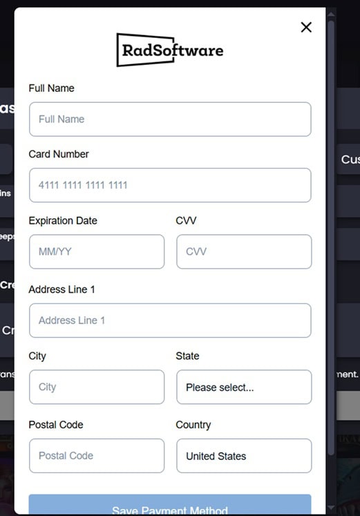 RadPoker Account Info