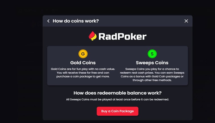 RadPoker Play Modes