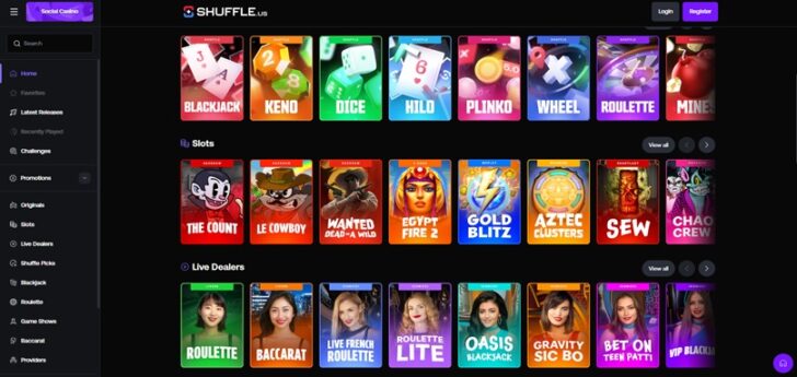 Shuffle.us Lobby