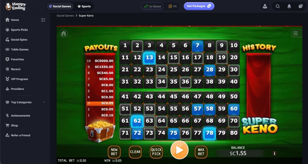 super keno happyending