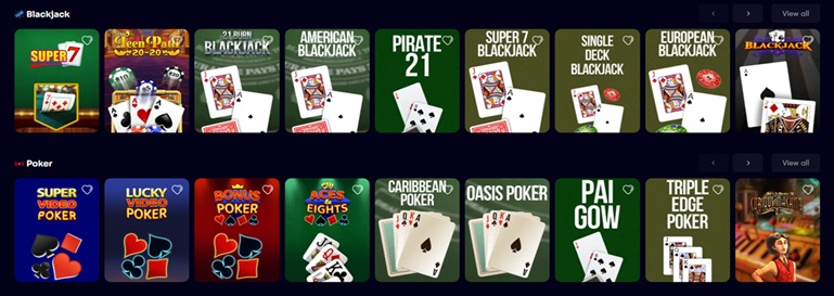 Triller Sweeps Table Games