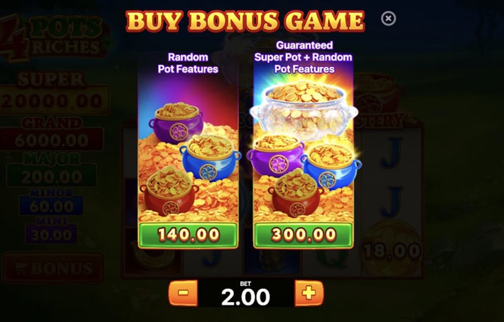 4 Pots Riches Hold and Win Bonus Game