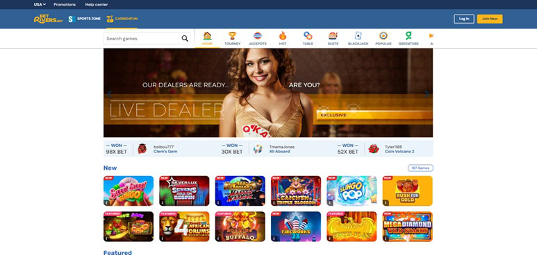 BetRivers.net Homepage