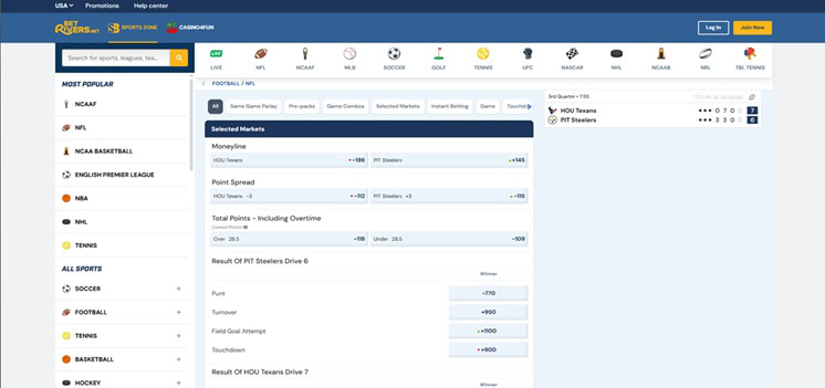 BetRivers.net Sports Zone