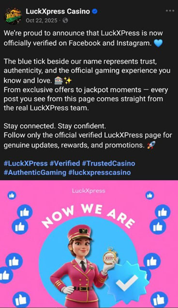 LuckXpress Facebook Post