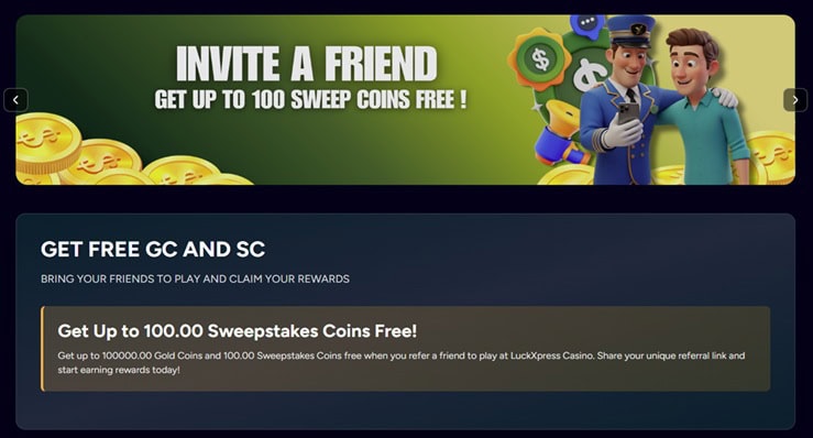 LuckXpress Referral Bonus