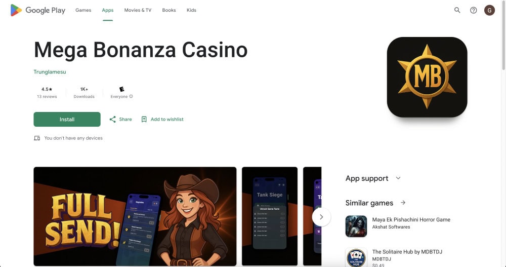 mega bonanza casino google play