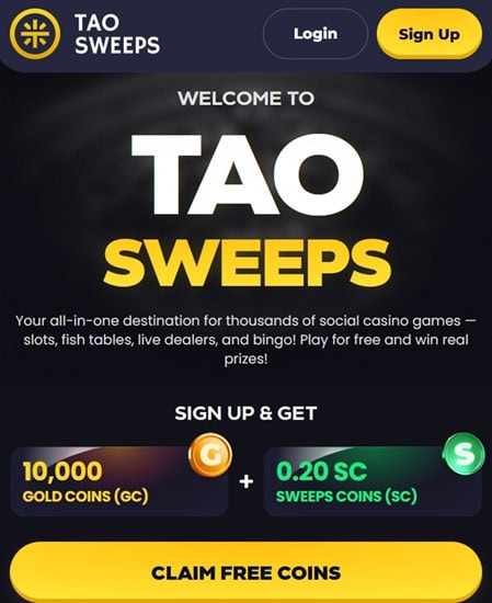 TaoSweeps Bonus