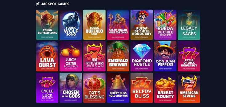 VegaWin Jackpot Games