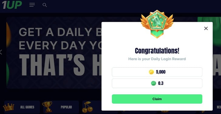1UP Daily Bonus