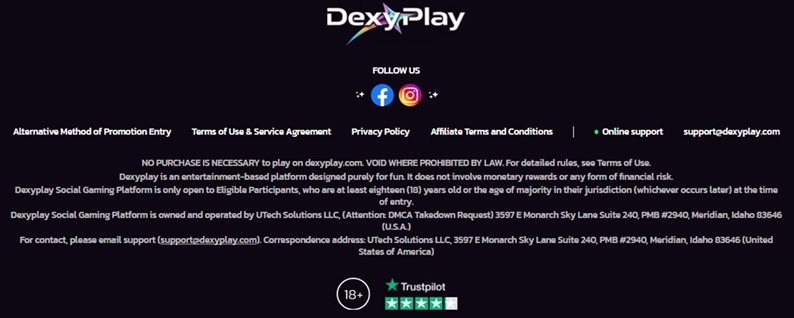DexyPlay Footer