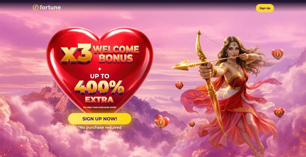fortune coins 3x valentine's day bonus