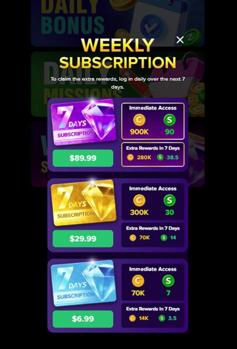 MoonPrize Weekly Subscription