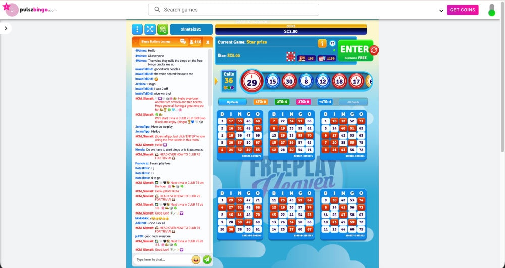 pulsz bingo freeplay heaven