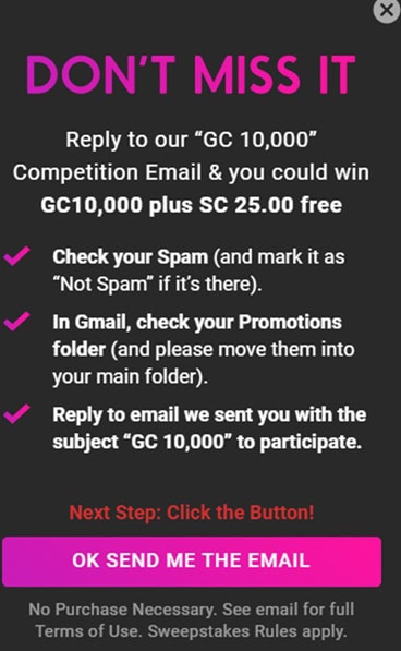 Pulsz Bingo Mail-In Bonus