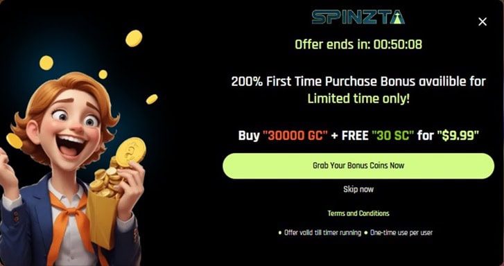 Spinzta Deposit Bonus
