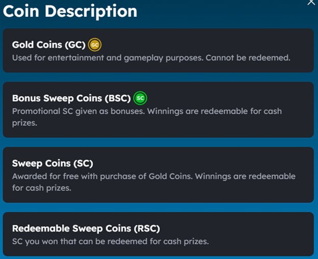 SweepBetz Coins
