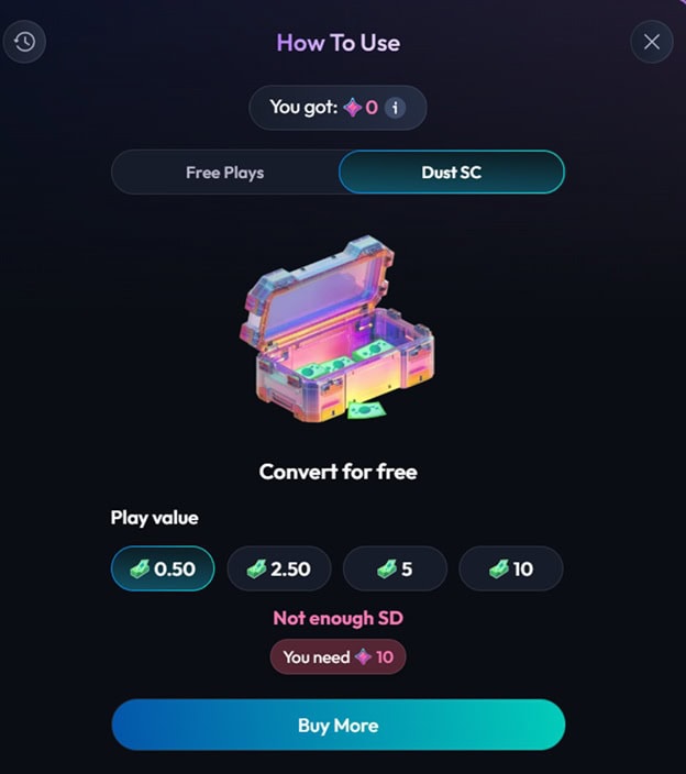 SweepStars Currencies