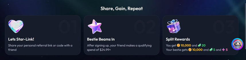 SweepStars Referral Bonus