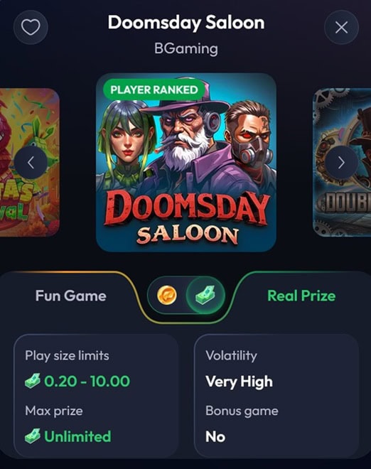 SweepStars Slot Info