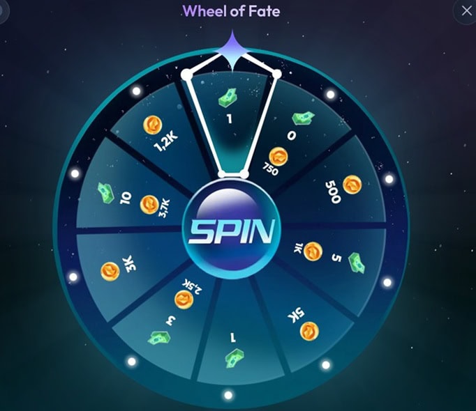 SweepStars Wheel Bonus