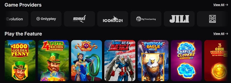 VegasBonanza Providers