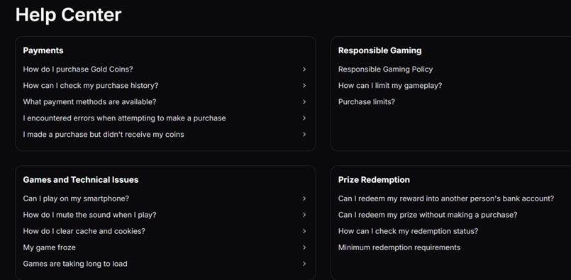 VegasBonanza Support