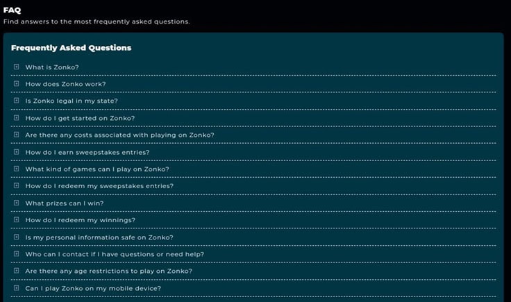 Zonko FAQ