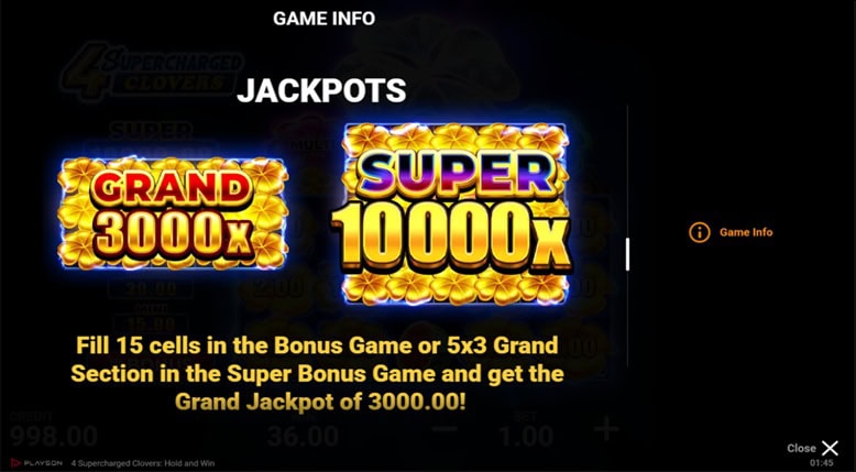 4 Supercharged Clovers: Hold and Win Jackpots