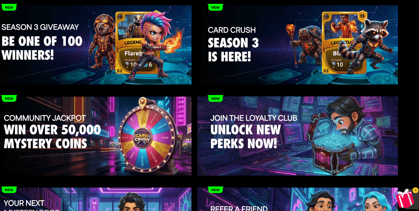 Card Crush promos season 3