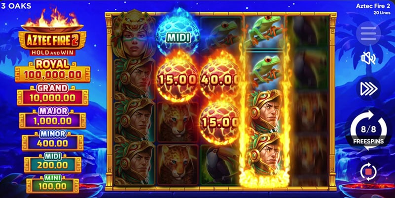 Aztec Fire 2 Free Spins