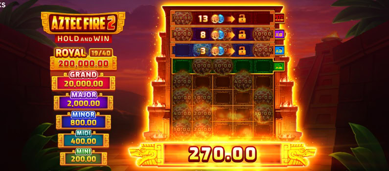 Aztec Fire 2 Unlocking Rows