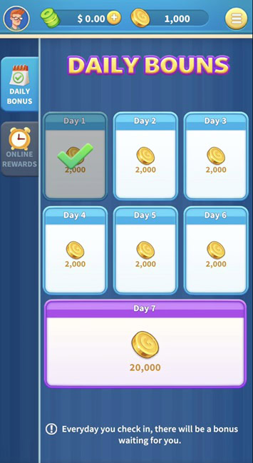 Cash Bridge Slots Daily Bonus