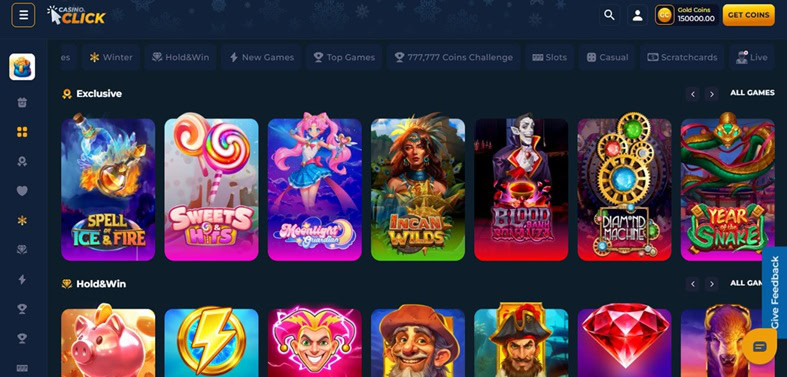 Casino.click Social Homepage