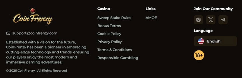 CoinFrenzy Footer