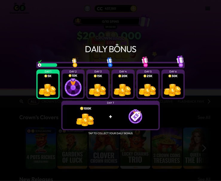 Crown Coins Daily Bonus