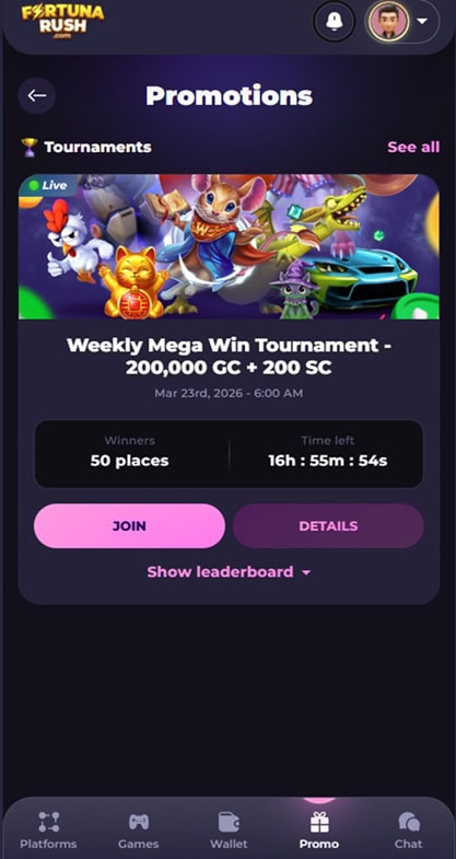 FortunaRush Tournaments