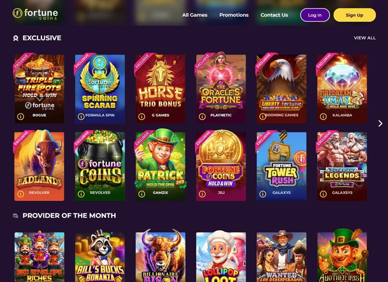 Fortune Coins Exclusive Games