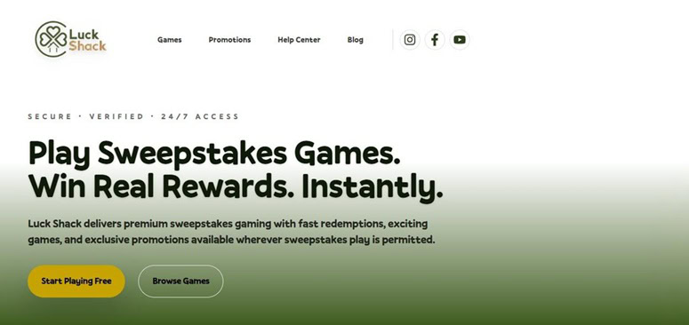 LuckShack Homepage