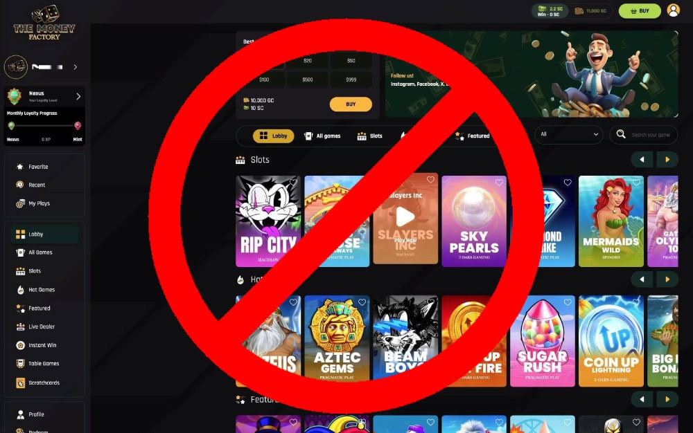 the money factory blacklisted