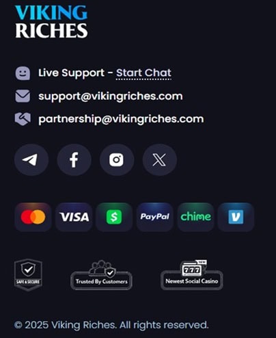 VikingRiches Footer