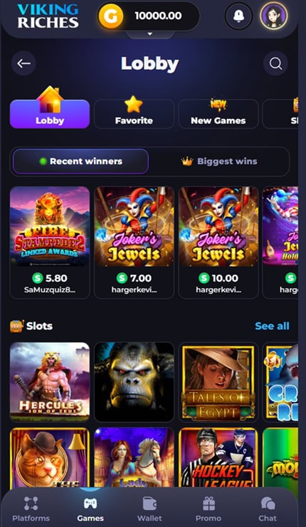 VikingRiches Homepage