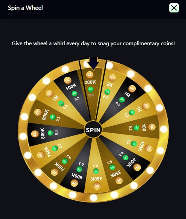 CrazyCoins Wheel Bonus