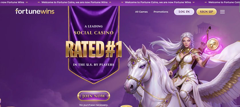 Fortune Wins Homepage